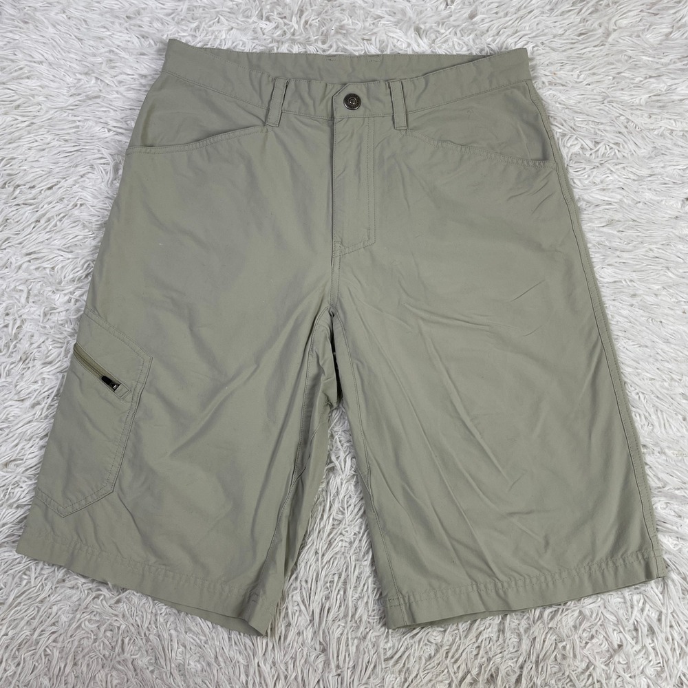 Patagonia Short Mens 32 Beige Rock Craft Lightweight Stretch Woven Zipped Pocket